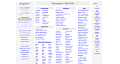 Desktop Screenshot of birmingham.craigslist.co.uk