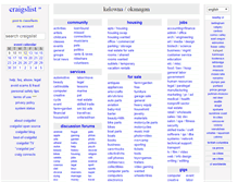 Tablet Screenshot of kelowna.craigslist.ca