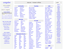 Tablet Screenshot of macon.craigslist.org