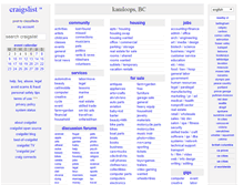 Tablet Screenshot of kamloops.craigslist.ca