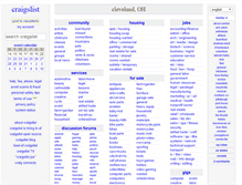 Tablet Screenshot of cleveland.craigslist.org