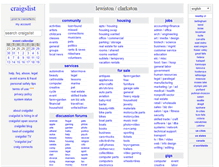 Tablet Screenshot of lewiston.craigslist.org