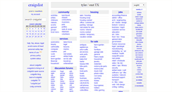 Desktop Screenshot of easttexas.craigslist.org