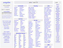 Tablet Screenshot of easttexas.craigslist.org
