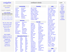 Tablet Screenshot of juneau.craigslist.org