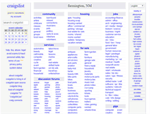 Tablet Screenshot of farmington.craigslist.org