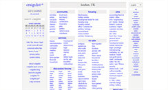 Desktop Screenshot of london.craigslist.co.uk