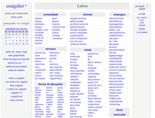 Tablet Screenshot of lisbon.craigslist.pt