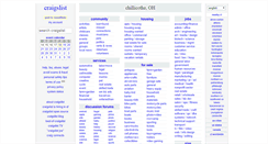 Desktop Screenshot of chillicothe.craigslist.org