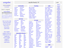 Tablet Screenshot of myrtlebeach.craigslist.org