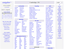 Tablet Screenshot of cambridge.craigslist.co.uk