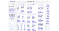 Desktop Screenshot of hattiesburg.craigslist.org
