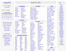 Tablet Screenshot of frederick.craigslist.org