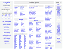Tablet Screenshot of cosprings.craigslist.org