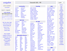 Tablet Screenshot of klamath.craigslist.org